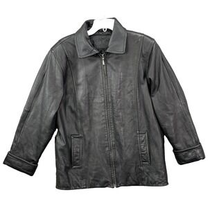 Jacqueline Ferrar 100% Leather Jacket Men Medium Insulated Moto 90s Grunge Biker